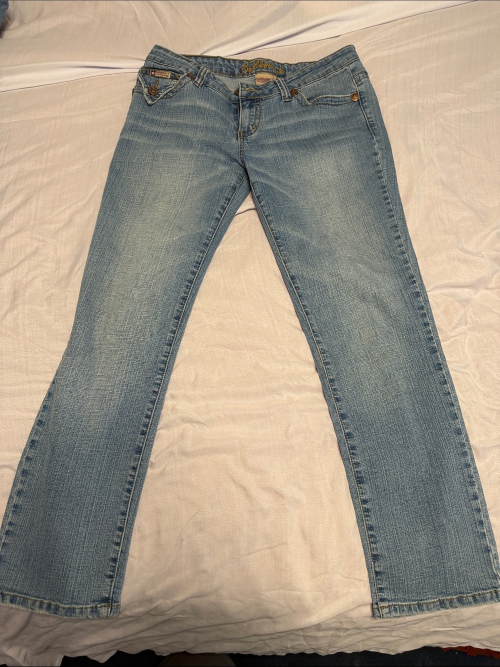 Light Blue Women's Straight-Leg Jeans Vintage